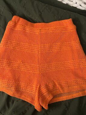 Urban Outfitters Orange Knit Shorts